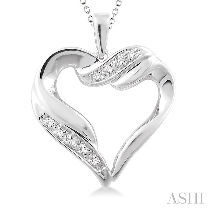 Silver Heart Shape Diamond Fashion Pendant-3