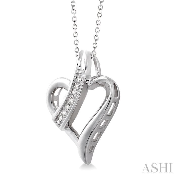 Silver Heart Shape Diamond Fashion Pendant-2