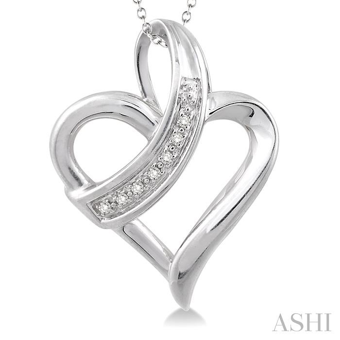 Silver Heart Shape Diamond Fashion Pendant-3