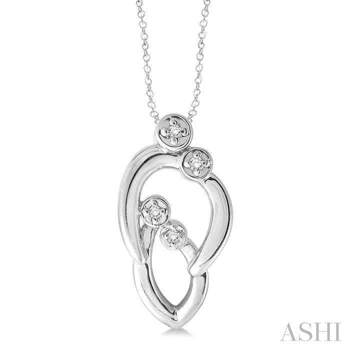 SILVER MOM & CHILD DIAMOND PENDANT