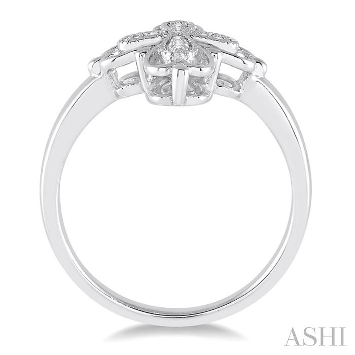 Silver Cross Diamond Fashion Ring-3