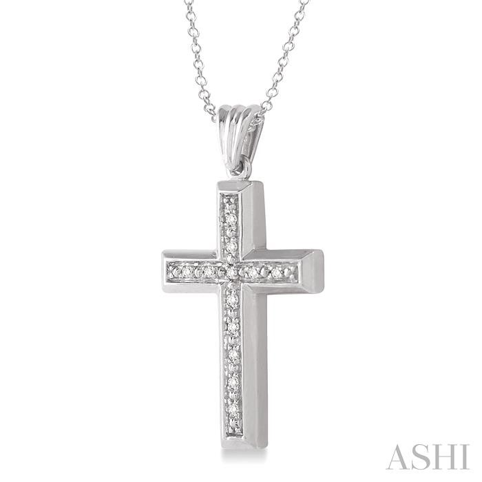 Silver Cross Diamond Fashion Pendant-2