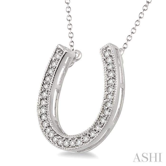 Silver Horseshoe Diamond Fashion Pendant-2