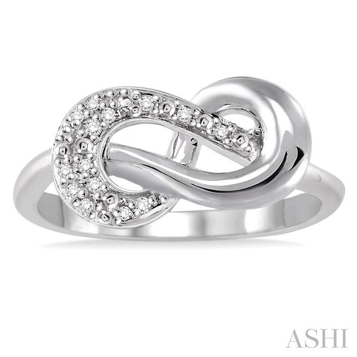 Silver Infinity Knot Diamond Fashion Ring-2
