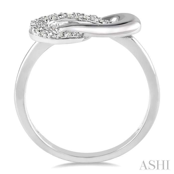 Silver Infinity Knot Diamond Fashion Ring-3
