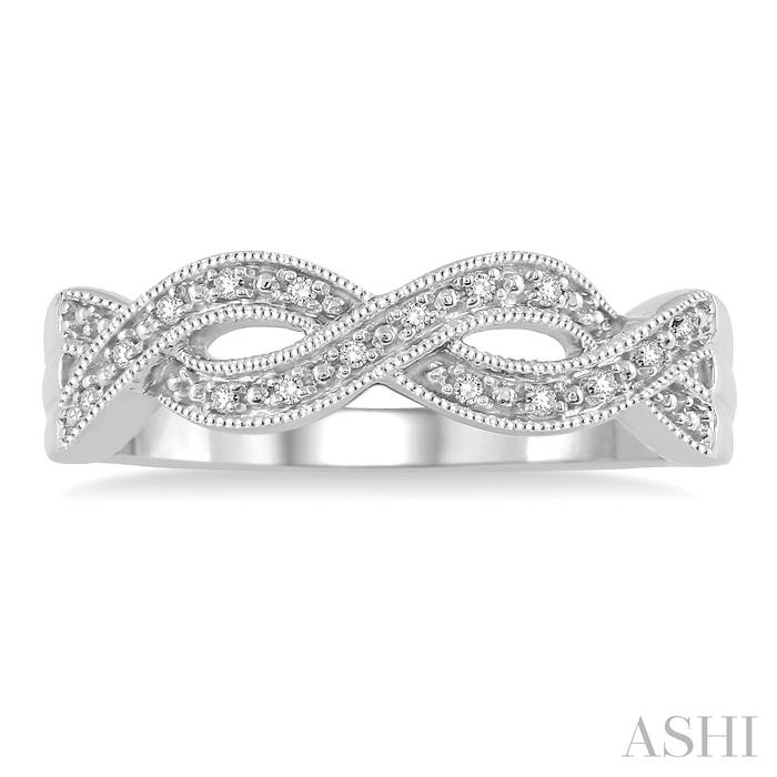 Silver Twisted Diamond Fashion Ring-2