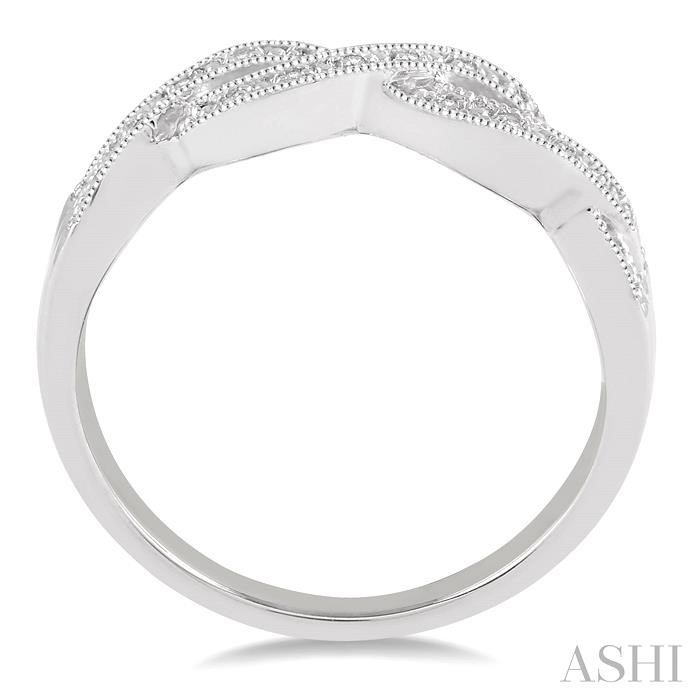 Silver Twisted Diamond Fashion Ring-3