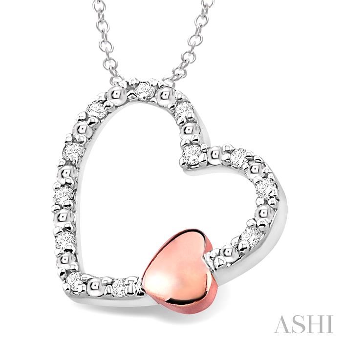 Silver Heart Shape Diamond Fashion Pendant-2