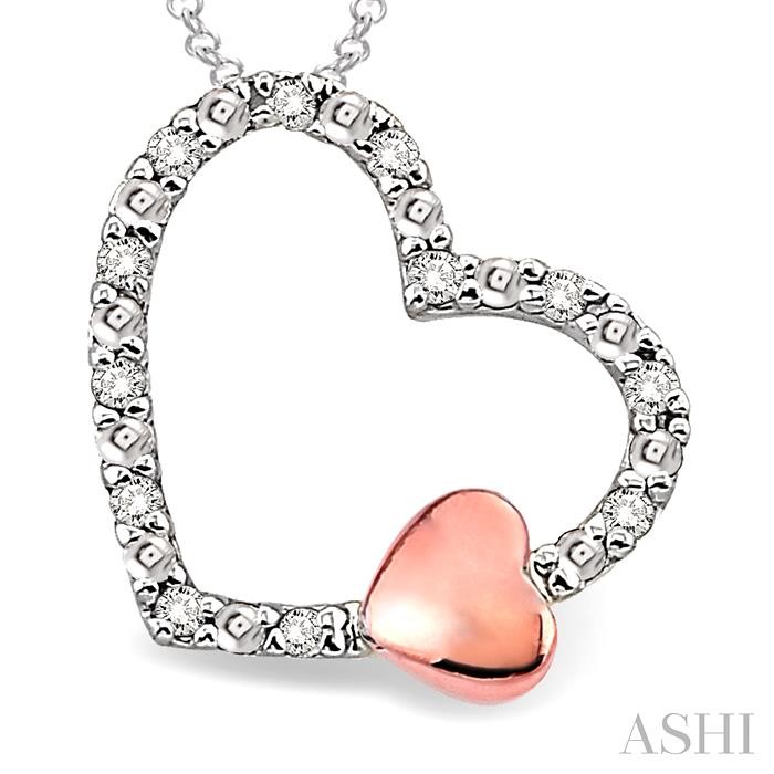 Silver Heart Shape Diamond Fashion Pendant-3
