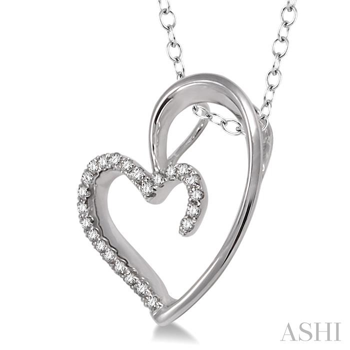 Silver Heart Shape Diamond Fashion Pendant-2