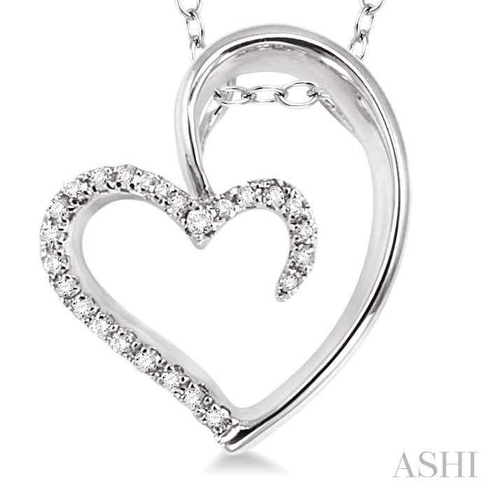 Silver Heart Shape Diamond Fashion Pendant-3