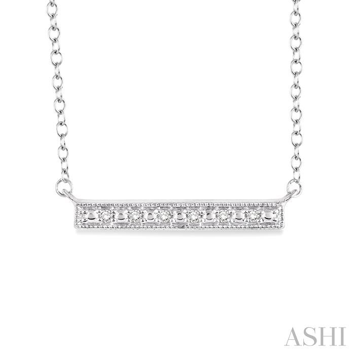 SILVER BAR DIAMOND FASHION PENDANT