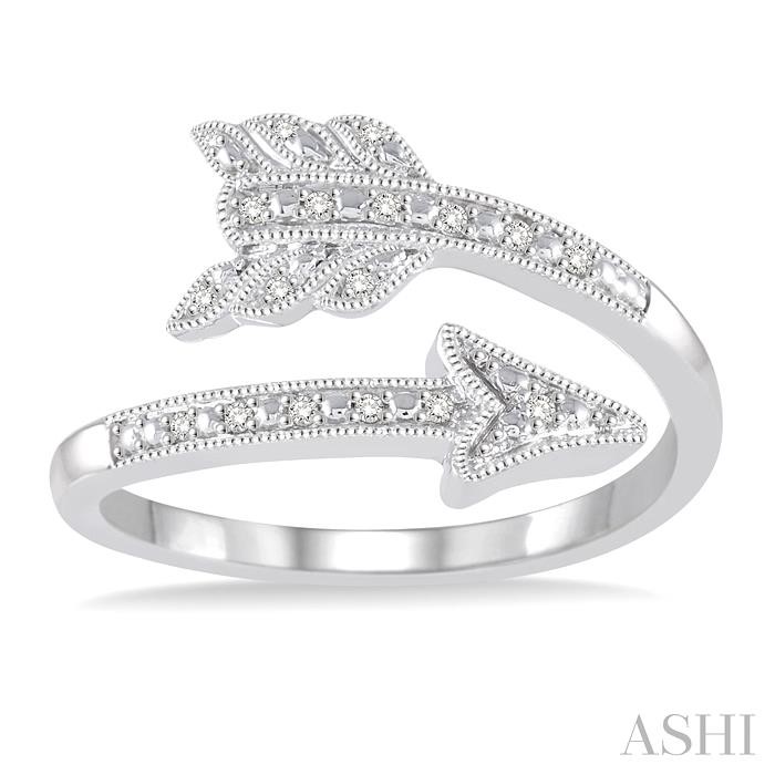 Silver Arrow Diamond Fashion Open Ring-2
