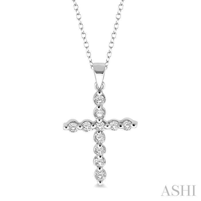 Silver Cross Petite Diamond Fashion Pendant
