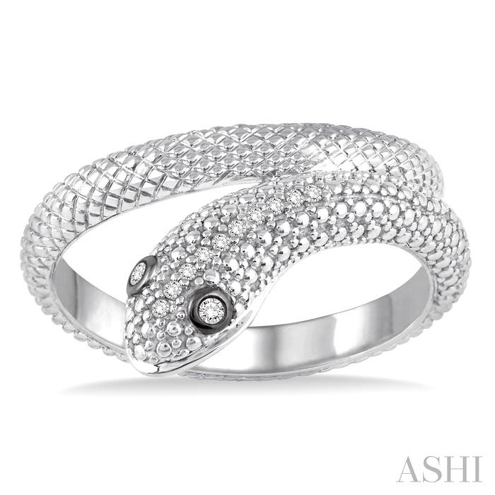 Silver Snake Diamond Fashion Ring-2
