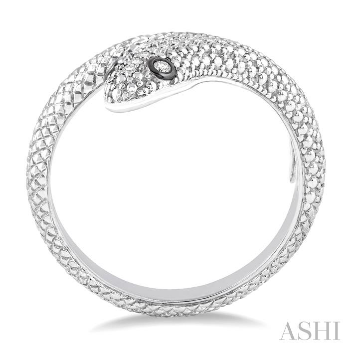 Silver Snake Diamond Fashion Ring-3