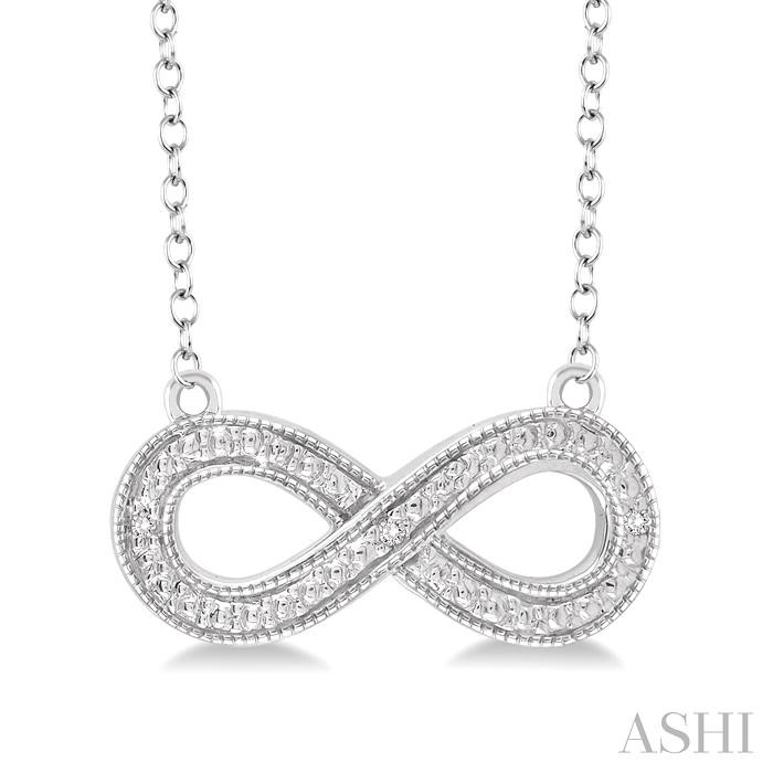 SILVER INFINITY DIAMOND FASHION PENDANT