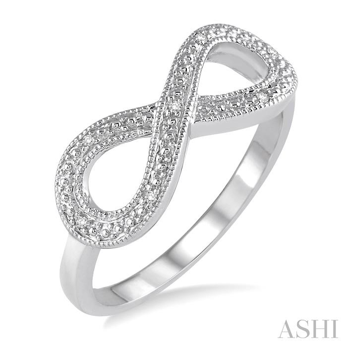 SILVER INFINITY DIAMOND FASHION RING