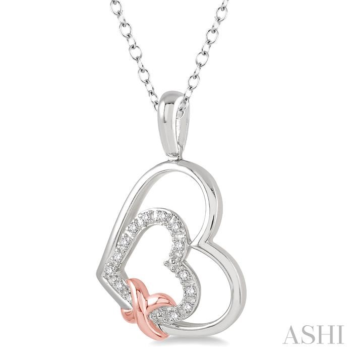 Silver Heart Shape Diamond Fashion Pendant-2
