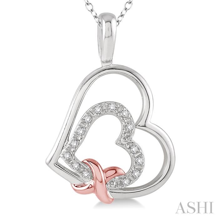 Silver Heart Shape Diamond Fashion Pendant-3