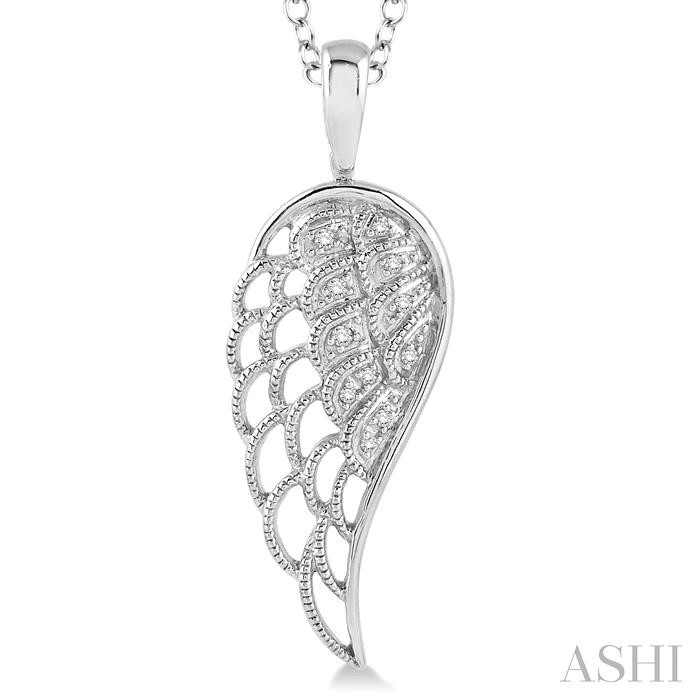 Silver Angel Wings Diamond Fashion Pendant-3