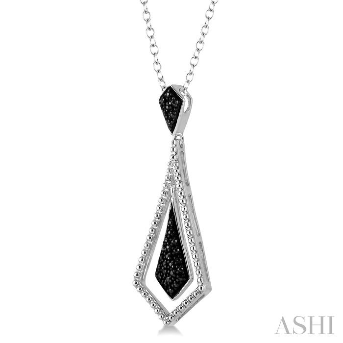 Silver Black Diamond Fashion Pendant-2
