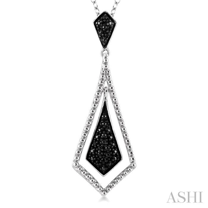 Silver Black Diamond Fashion Pendant-3