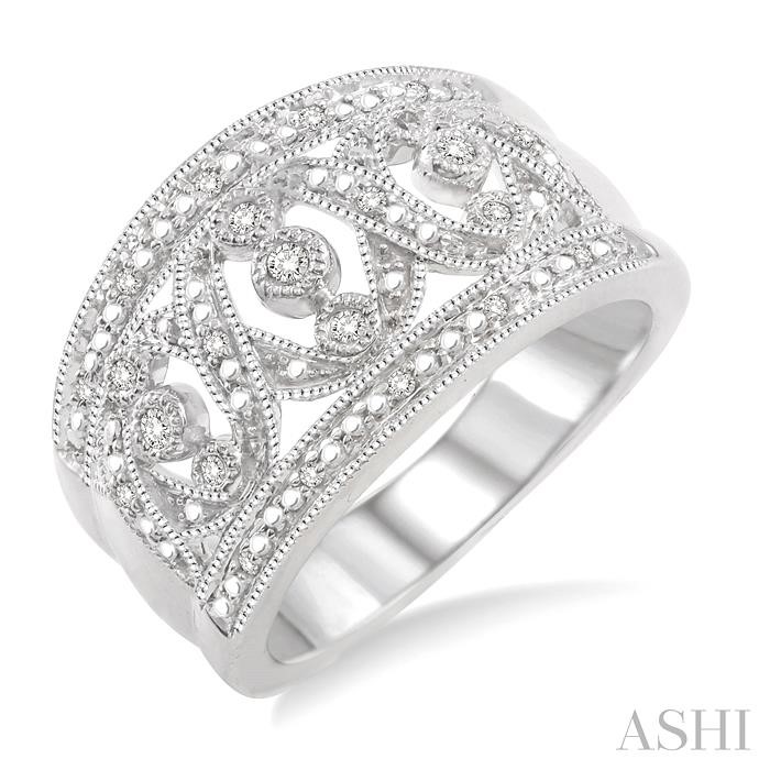 Silver Bezel Diamond Fashion Ring