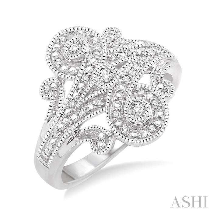 SILVER DIAMOND FASHION RING