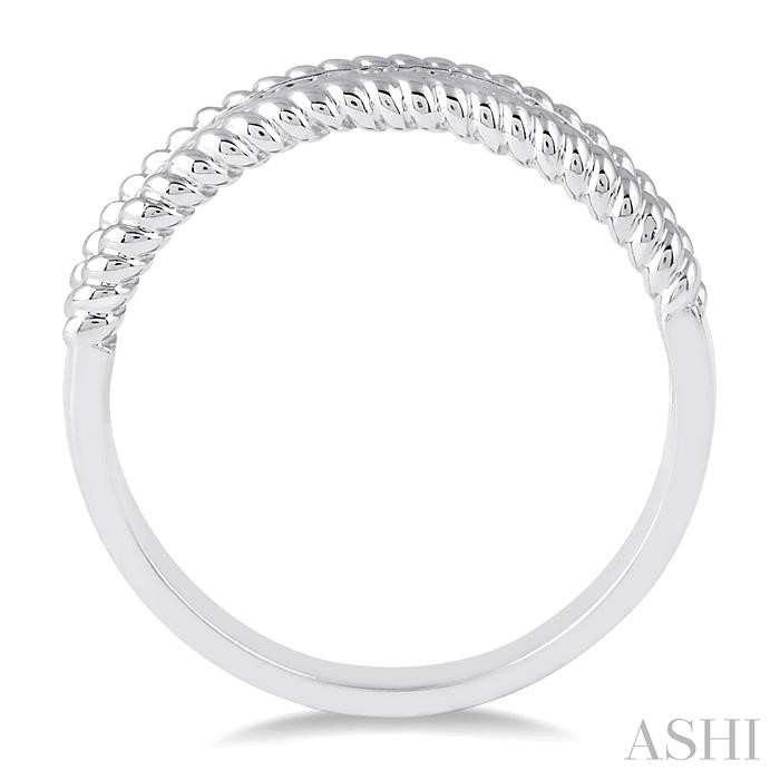 Silver Rope Diamond Ring-3