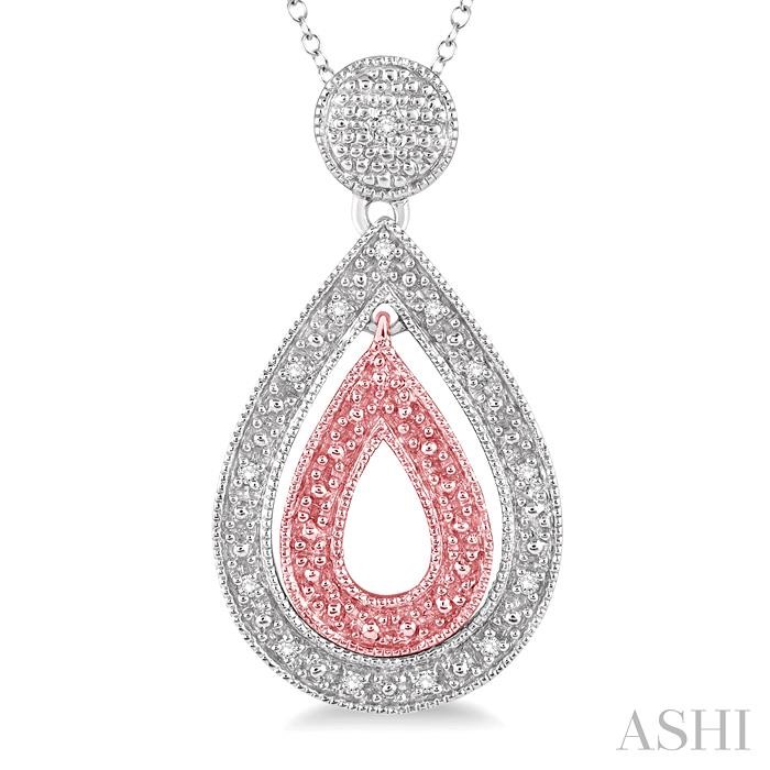 Silver Pear Shape Diamond Fashion Pendant-3