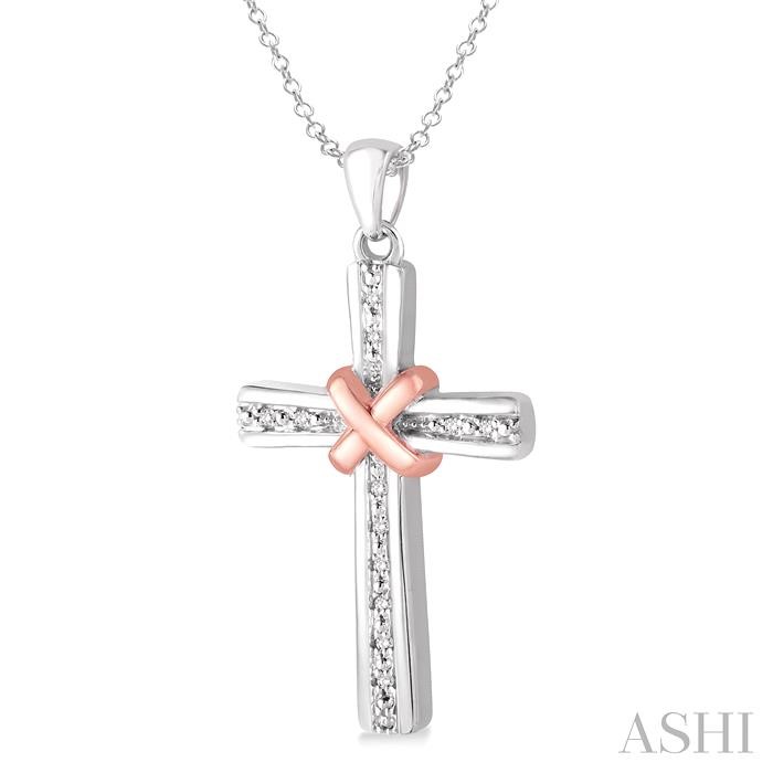 Silver Cross Diamond Fashion Pendant-2