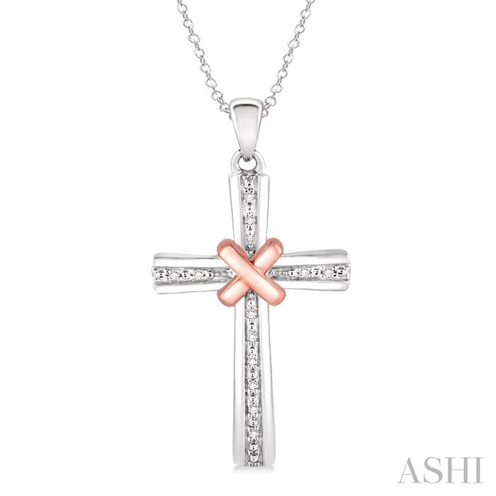 Silver Cross Diamond Fashion Pendant
