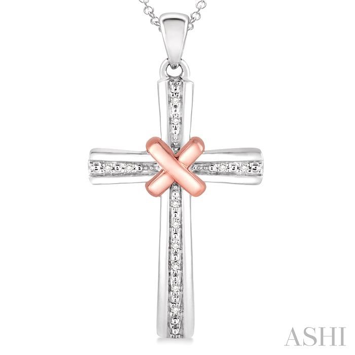 Silver Cross Diamond Fashion Pendant-3