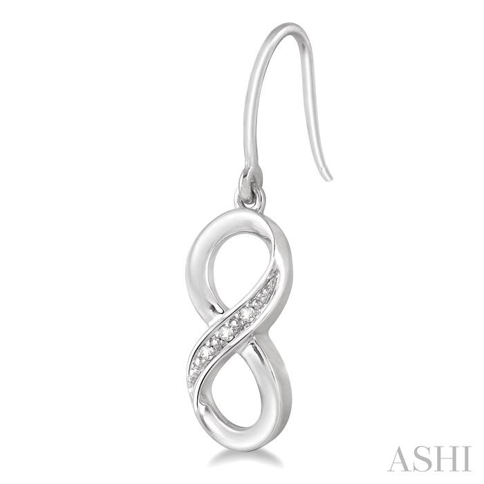 Silver Infinity Diamond Fashion Earrings-3