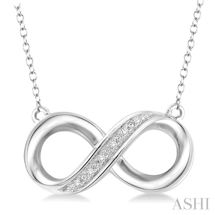 SILVER INFINITY DIAMOND FASHION PENDANT