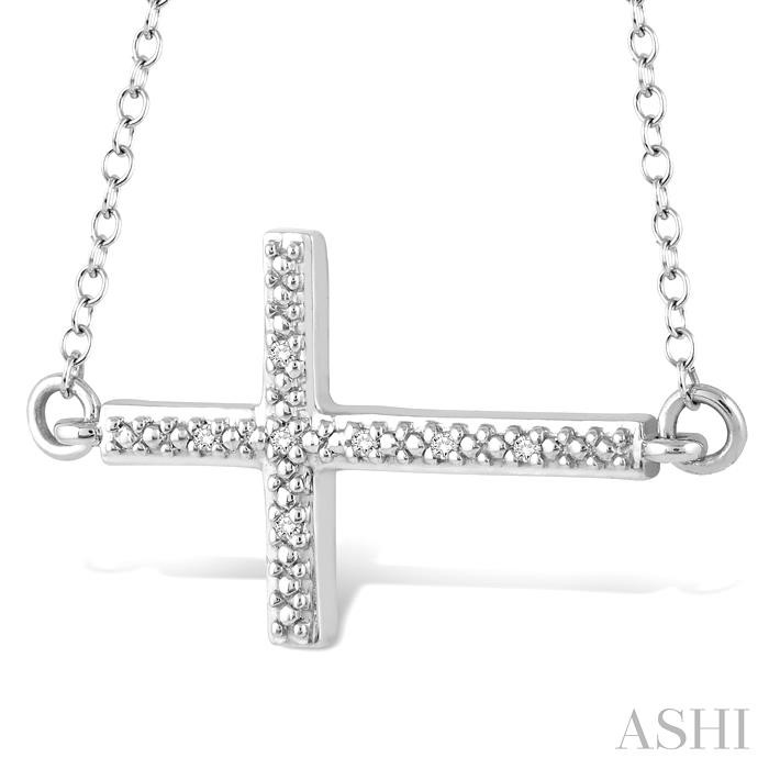 Silver Cross Diamond Pendant-2