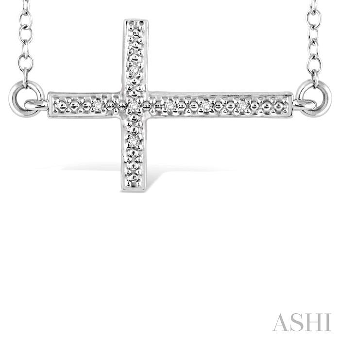Silver Cross Diamond Pendant-3