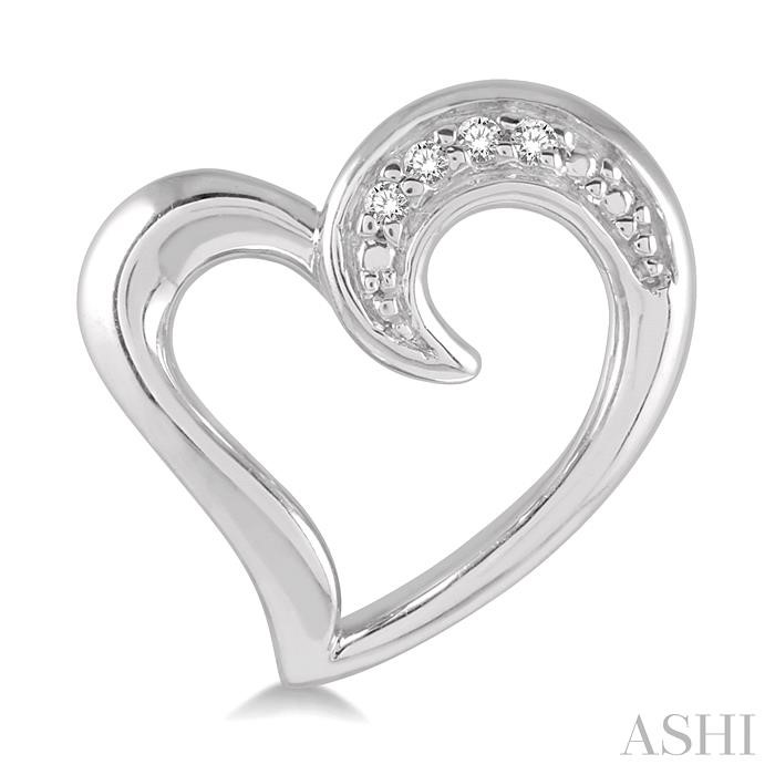 Silver Heart Shape Diamond Fashion Earrings-2