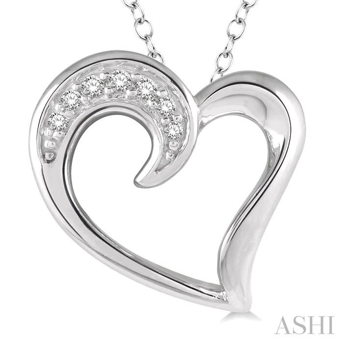 Silver Heart Shape Diamond Fashion Pendant-3