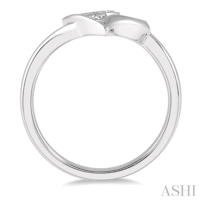 Silver Heart Shape Diamond Fashion Ring-3