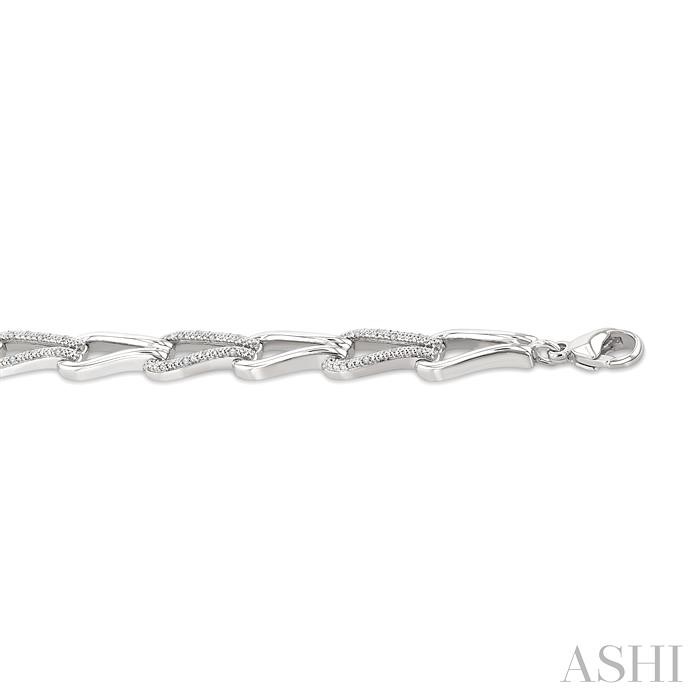 Silver Bold Knot Diamond Fashion Bracelet-3