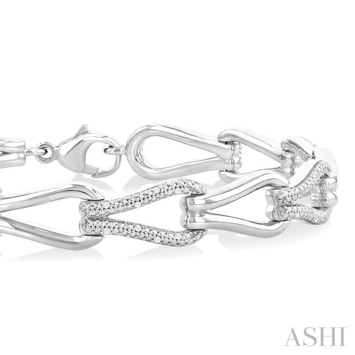 Silver Bold Knot Diamond Fashion Bracelet-2