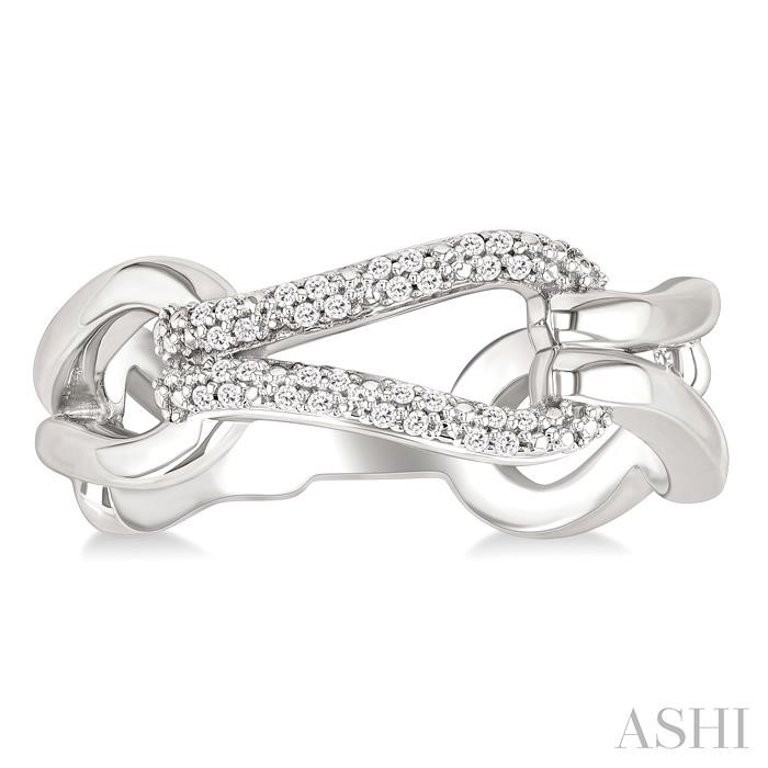 Silver Bold Knot Diamond Fashion Ring-2