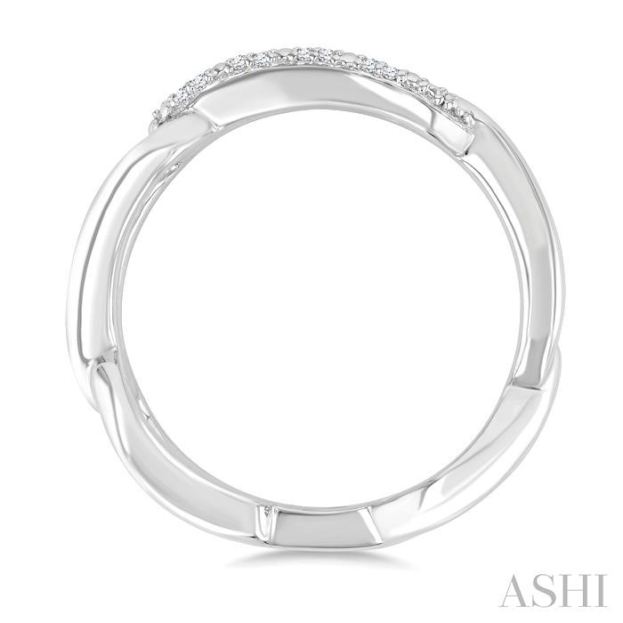 Silver Bold Knot Diamond Fashion Ring-3