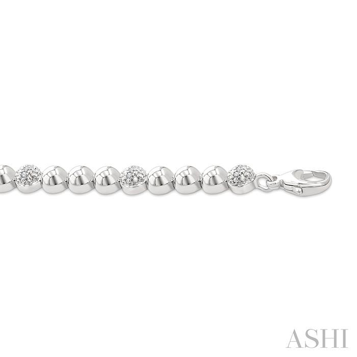 Bead Bijoux Silver Bold Diamond Fashion Bracelet