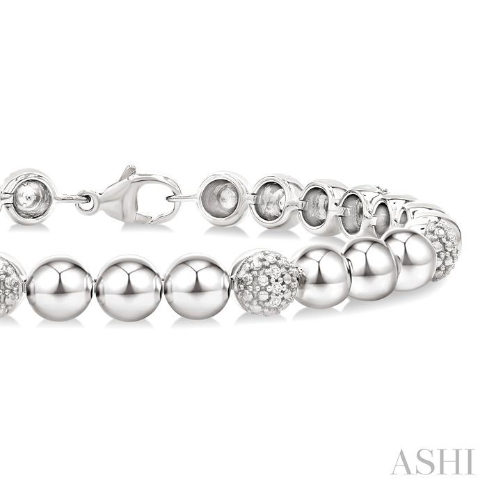 Bead Bijoux Silver Bold Diamond Fashion Bracelet