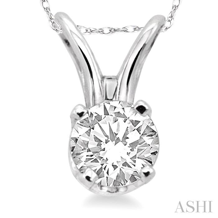 Round Shape Diamond Solitaire Pendant-3