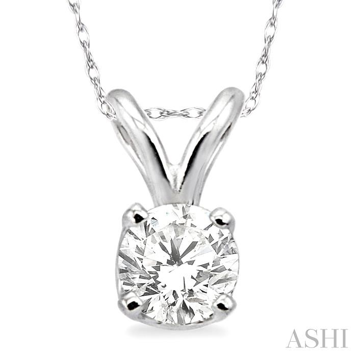 Round Shape Diamond Solitaire Pendant