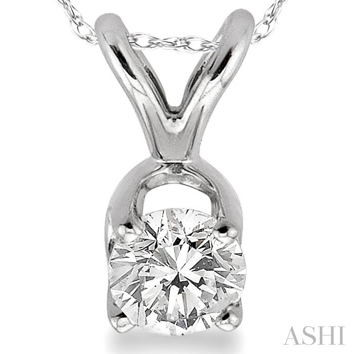 Round Shape Diamond Solitaire Pendant-3